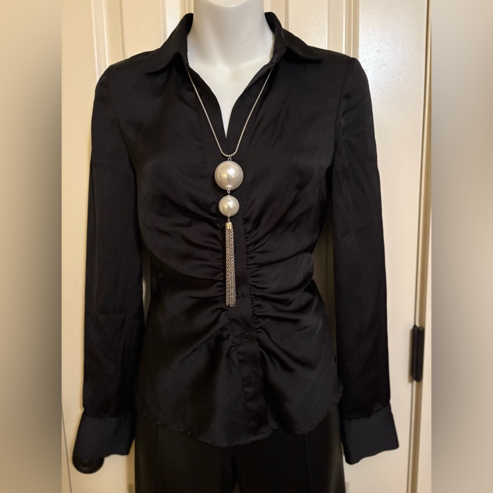 Elegant Black Women's Top, by DR2 , size XS - Picture 2 of 7